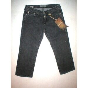New NWT Big Star Evan Crop Womens Jeans 27 Dark Gray Black Skinny 26 X 19.5 Capr